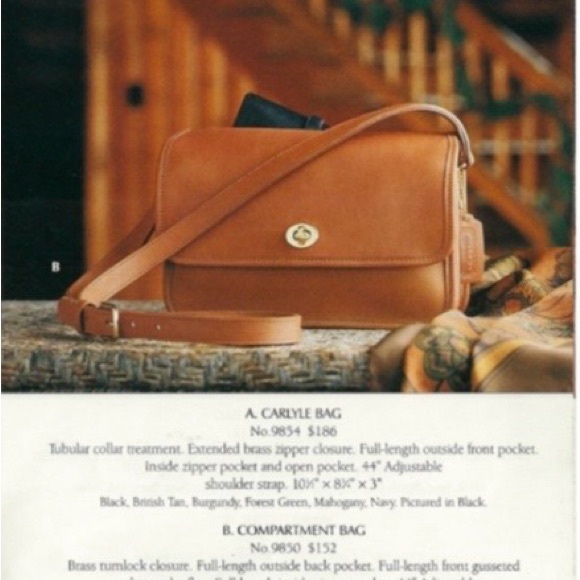 Vintage Coach Compartment Bag — Style 9850 (1990), Forest Green - Picture 15 of 15